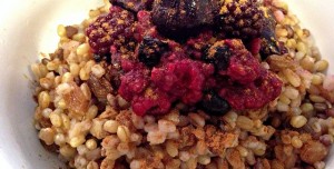 Morning Grain Blend Medley with Hot Berry Syrup