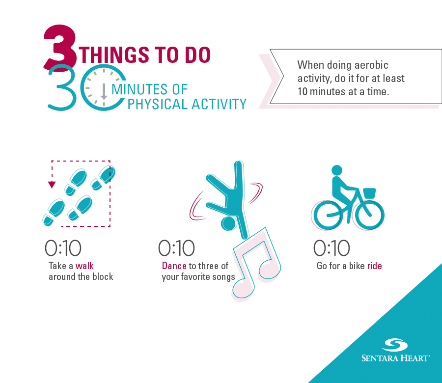 Healthy Tip: 3 Things to Do for 30 Minutes of Physical Activity