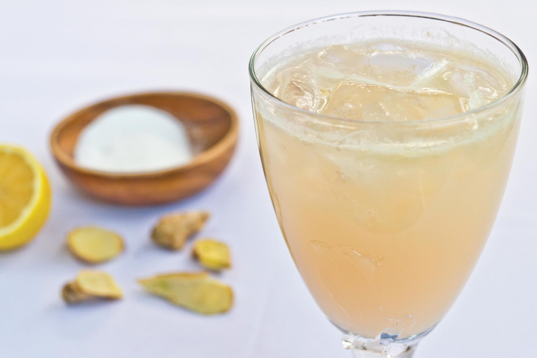 This Ginger-Lemon Spritzer recipe is Ornish Lifestyle Medicine™ Approved and posted by Sentara Healthcare in Hampton Roads