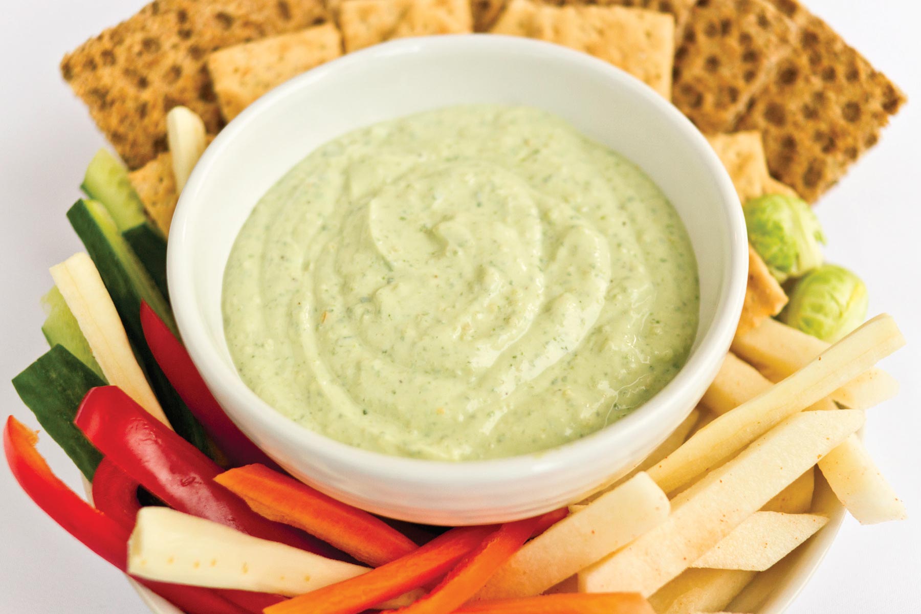 This Savory Lemon Dip recipe is Ornish Lifestyle Medicine™ Approved and posted by Sentara Healthcare in Hampton Roads